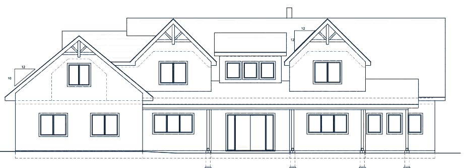 The Blue Jay — front elevation drawing