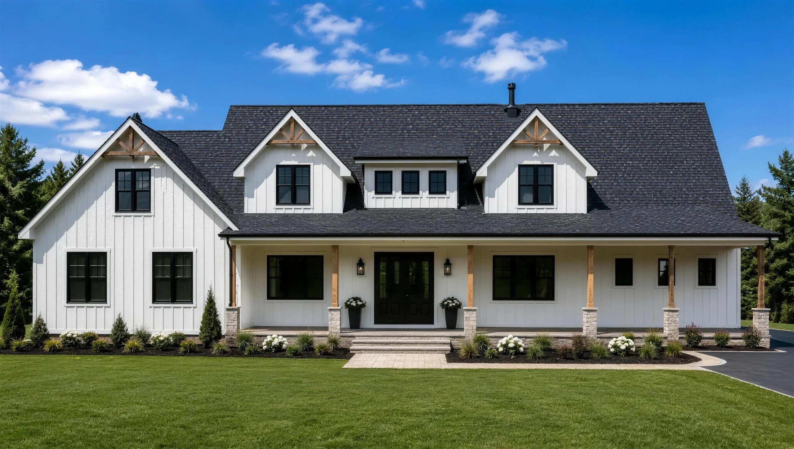 The Blue Jay — exterior rendering of the finished home